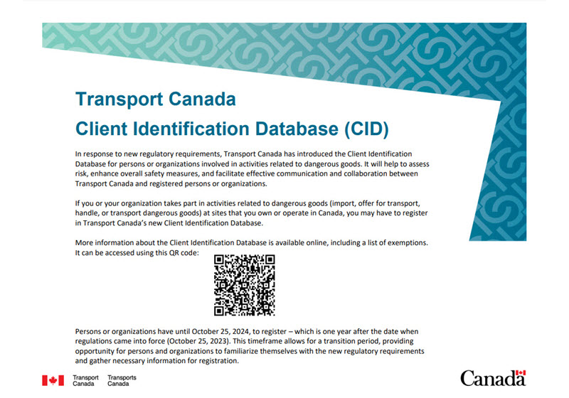 https://tc.canada.ca/en/dangerous-goods/client-identification-database-cid?utm_campaign=cid-bdic&utm_medium=qrc&utm_source=handout-events