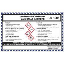 WHMIS Anhydrous Ammonia Decal