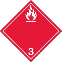 Hazard Class 3 - Flammable Liquid Decal