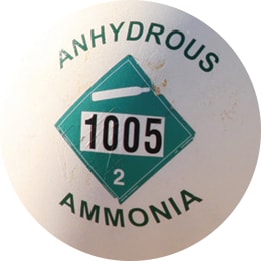 An old Anhydrous Ammonia tank logo