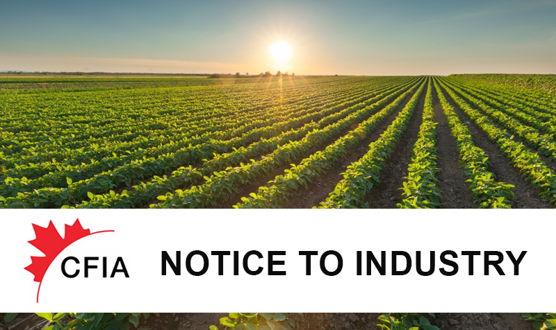 CFIA Notice to Industry