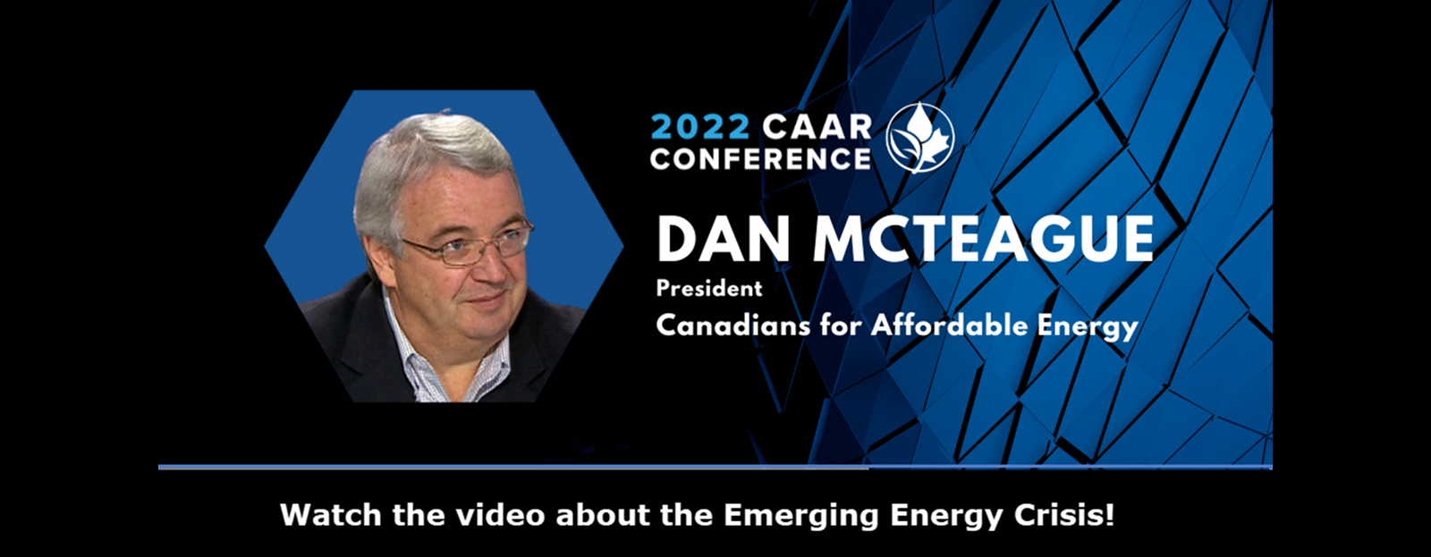 Banner for Emerging Energy Crisis with Dan McTeague