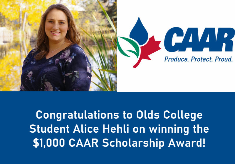 Congratulations to Olds College Student Alice Hehlis & Opportunities Ahead