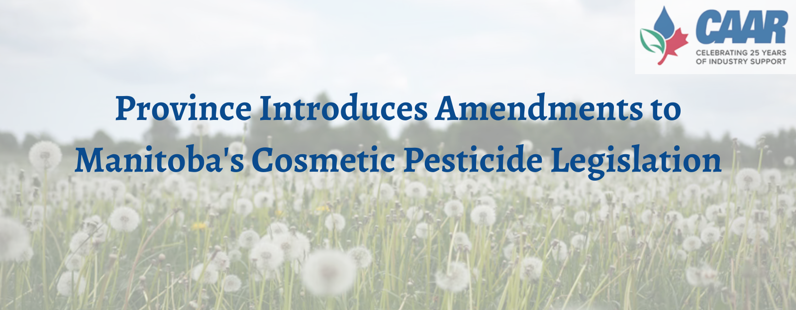 Manitoba Introduces Amendments to Cosmetic Pesticide Legislation