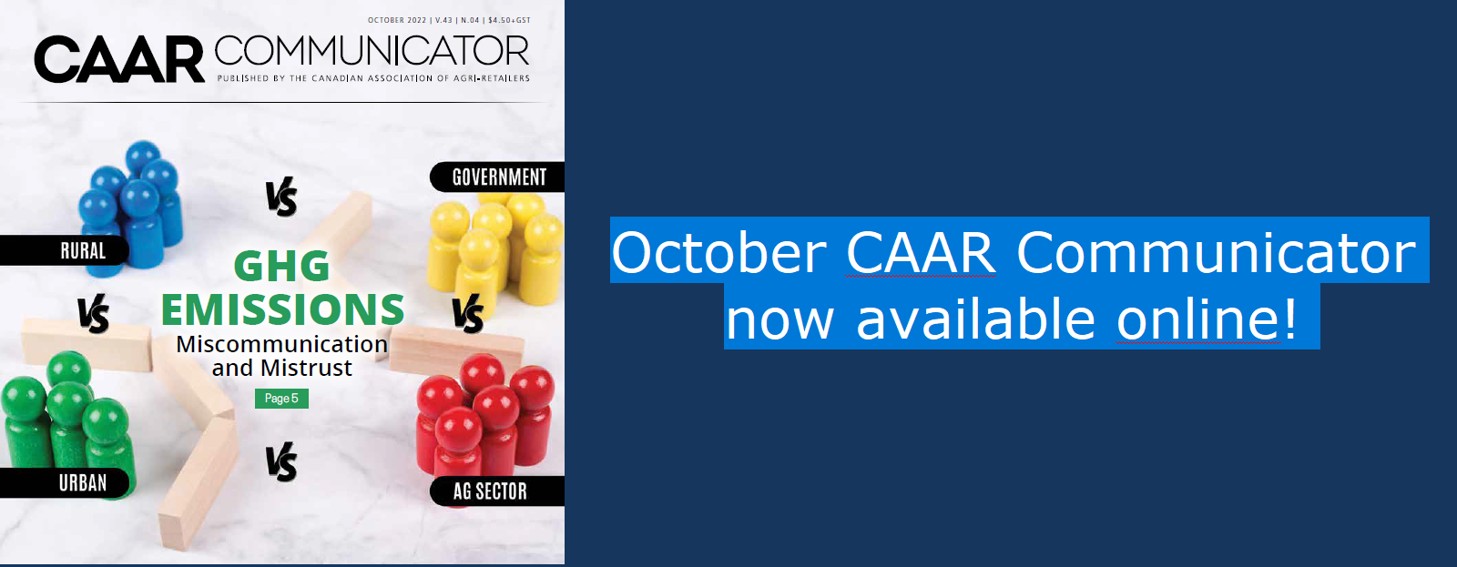Banner for CAAR Communicator October 2022 issue