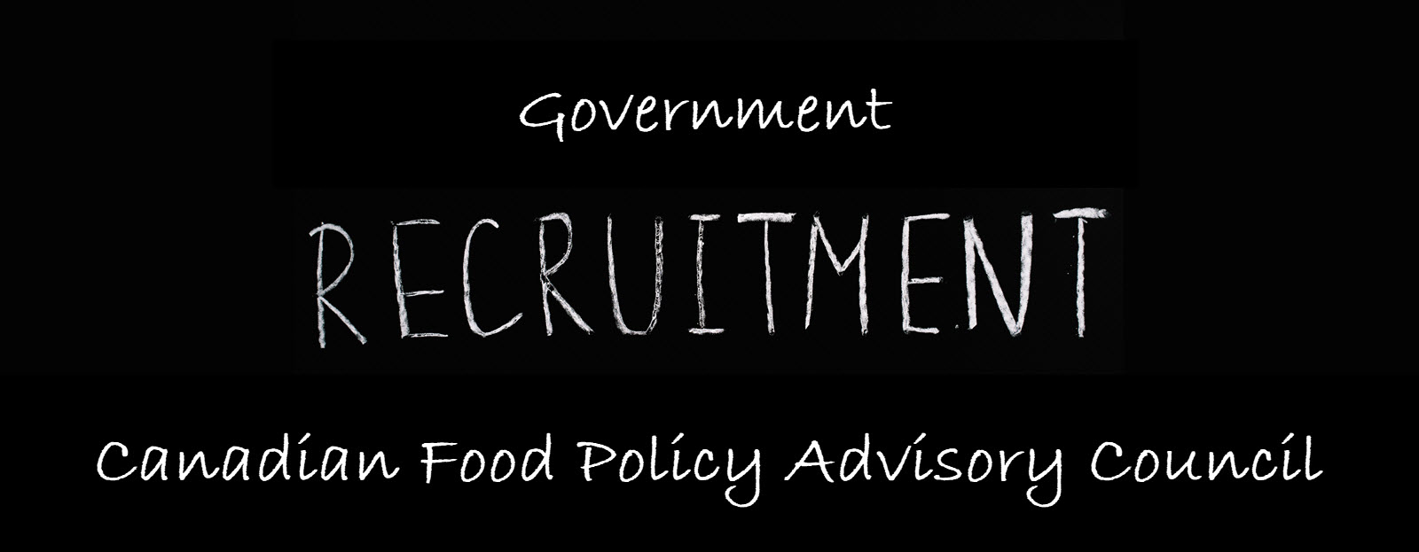 Banner for Government recruiting new members for Canadian Food Policy Advisory Council
