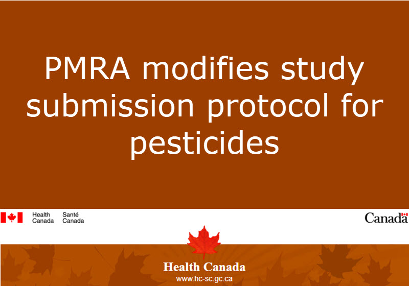 PMRA modifies study submission protocol for pesticides
