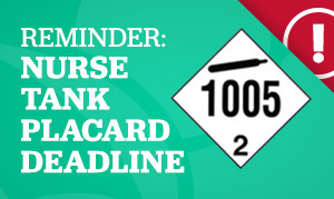 Reminder: Nurse Tank Placard Deadline