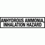 Ammonia Tank Warning Decals
