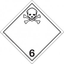 Hazard Class 6 - Poison Placard
