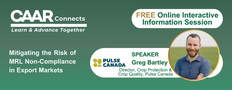 FREE Online Interactive Information Session with Greg Bartley, Director, Crop Protection & Crop Quality, Pulse Canada